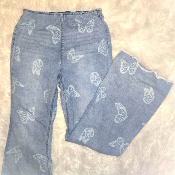 Butterfly print cotton jeans - XL - Picture 3 of 8